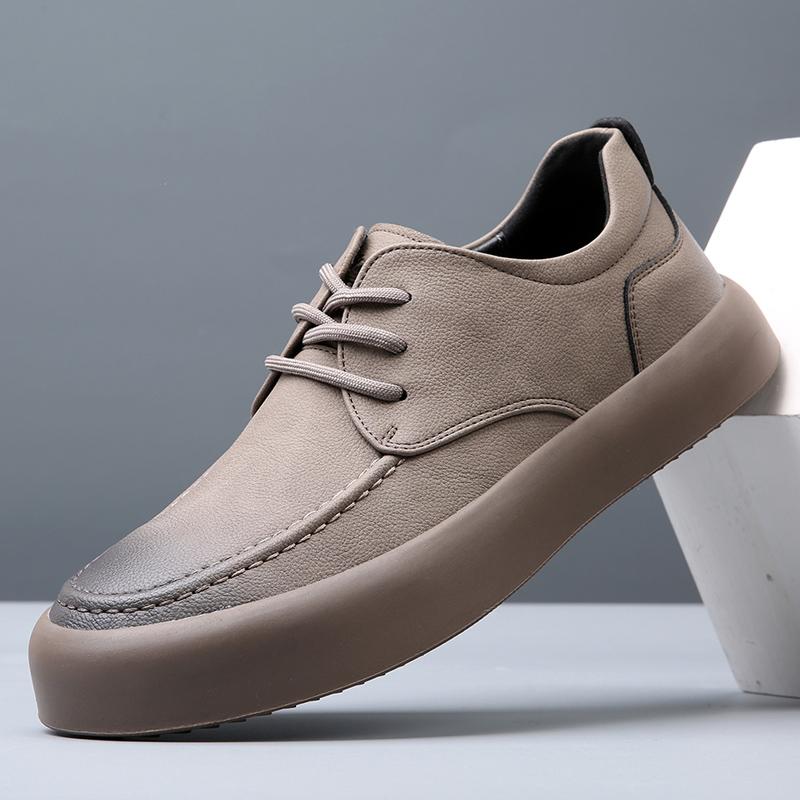 Spring/fall High Quality Casual Shoes Men's Luxury Board Shoes Leisure Shoes Brown Lace-up Sneakers Men's Driving Shoes Moccasin