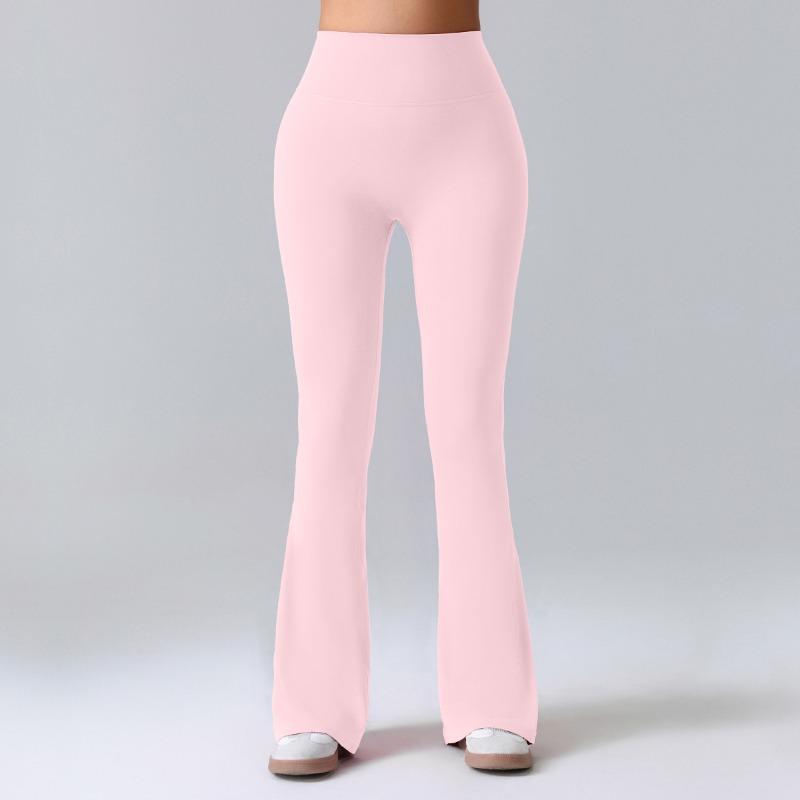 Pantalons de yoga été fins pour femmes belles fesses légèrement tirés pantalons de fitness séchage rapide pantalons de survêtement élastiques et fins pantalons évasés ajustés