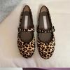 Neuer Stil Mary Jane Ballerinas Damenschuhe Leopardenmuster Bequem Weich Runde Zehenpartie Flache Schuhe für Damen Zapatos Mujer