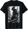 Samurai Warrior Graphic Tee Streetwear Japanese Style Men's Cotton T-Shirt