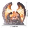 Christmas Nativity Scene Figurine Figure Collectible Decorative Statue Centerpiece Holy Family Acrylic Sign For Fireplace Xmas