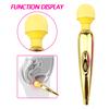 Female Masturbation Wireless Usb Charging Av Plated Vibrator Vibration Rod Inverter Massager