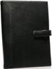 Classeur Cuir Véritable Format A5 avec Système de Poches pour Stylo et Cartes en Cuir de Vachette Systemy2 STC2 [BLEU SINCÈRE] Classeur à 6 Anneaux, Porte- Stylo, / (Royal Black)