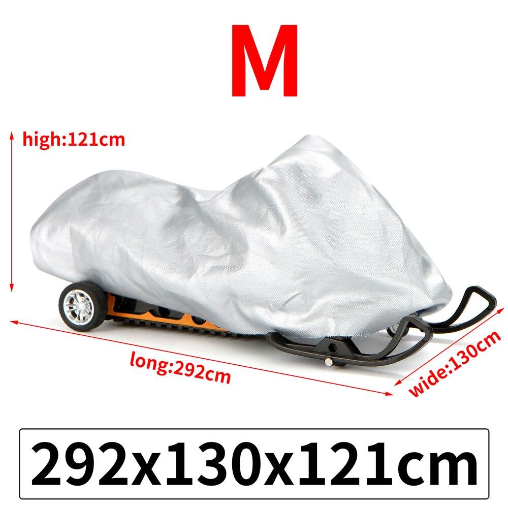 Winter Outdoor Silver Snowmobile Cover Universal Waterproof Dustproof Anti-UV All-Purpose Trailer Sled Cover Motorcycle Cover