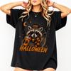 Spooky Raccoon Boo Halloween Shirt, Funny Trash Panda Fall Tee, Coffee Lover Spooky Season Apparel, Fall Gift