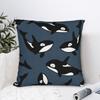 Orca Whale Patterns Pillow Cover Comfy Cushion Cover Morden Pillow Case For Sofa Couch Bed Living Room