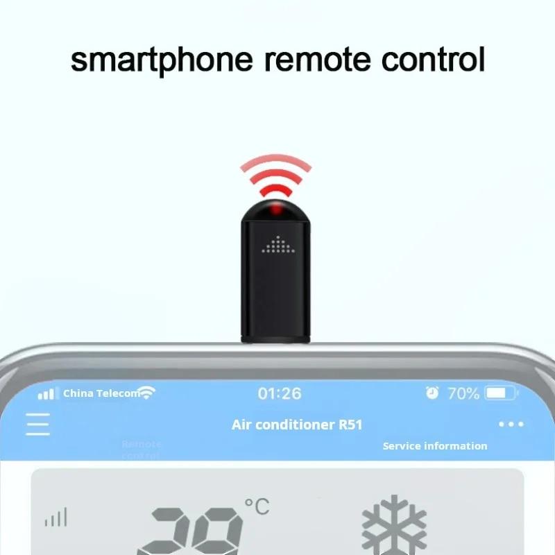 Adaptateur de transmetteur infrarouge pour smartphone Type C Adaptateur de contrôle d'application intelligent Télécommande infrarouge Convient pour la télévision
