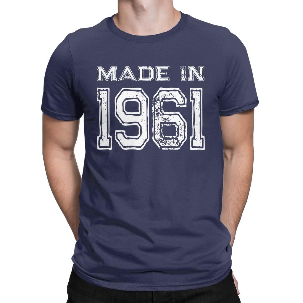 Men's Birthday Celebration Made In 1961 Birth Year T Shirts Cotton Clothing Humorous O Neck Tee Shirt Graphic Printed T-Shirt