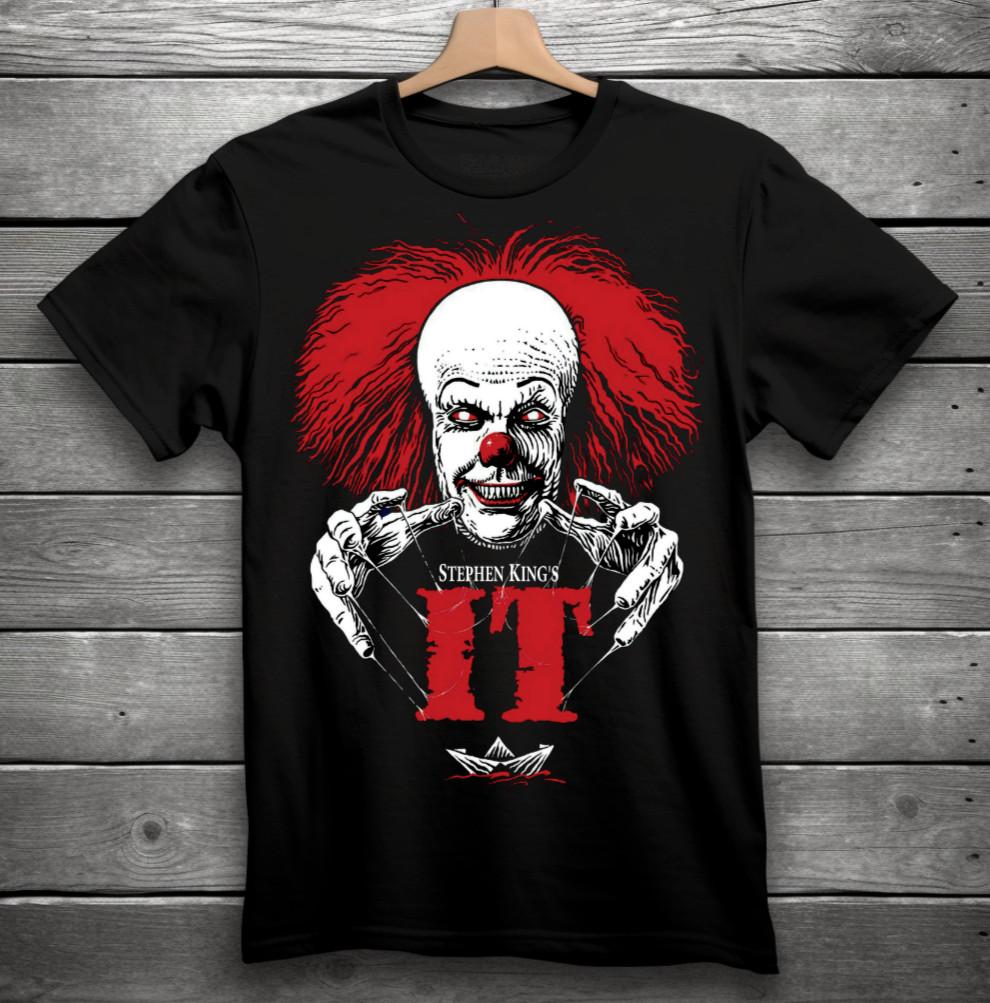 It Pennywise Stephen King Movie Horror T-Shirt Black S-3XL