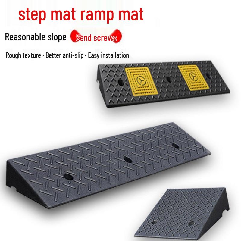 Tapis Rampe Anti-Glisse en Caoutchouc-Plastique pour Bordure de Ralentisseur de Vitesse pour Voitures