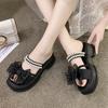 Ladies Shoes On Sale Fashion Modern Women's Pearl Summer Daily Sandals Women Solid Shoes Ladies Platform Zapatillas