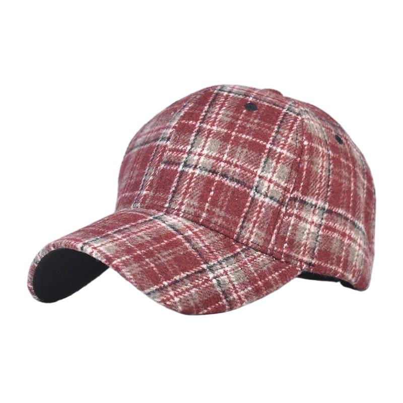 Herfst Winter Hoed Mannen Lente Zomer Buiten Zonbescherming Vizier Klassieke Geruite Baseballpet Harde Top Damesmuts Warme Piekmuts