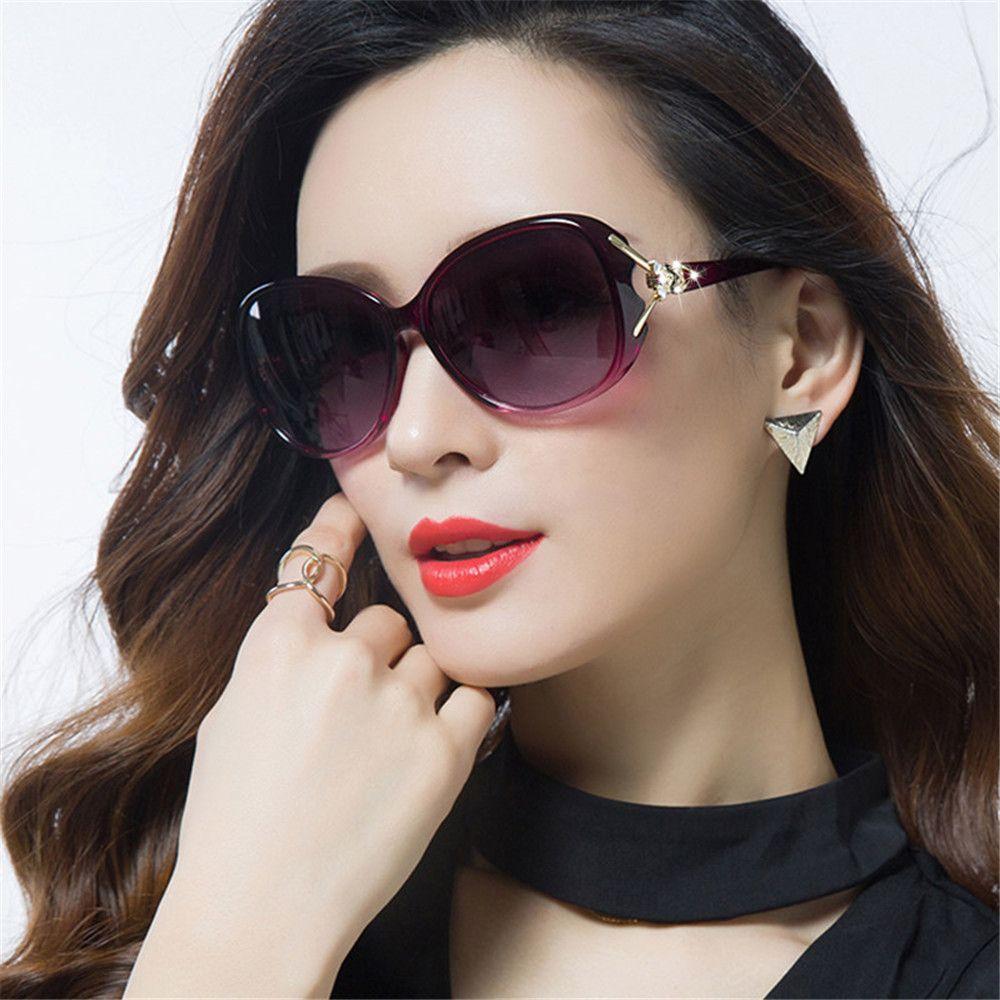 Large Frame UV400 Protection Oversized Sun Glasses Retro Shades Women's Sunglasses Polarized