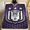 1PC R.S.C. Anderlecht Print Flannel Blanket, High Quality Comfortable for All Seasons, Home Decor, Warmth and Comfort, Perfect for Christmas Gifts