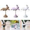 Wooden Rabbit Ornament Bunny Figurine Wood Craft Animal Decor Decorative Statue for Home Cabinet Living Room Office Home Decor