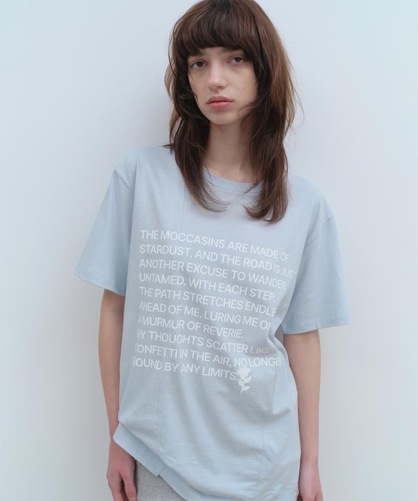 MILLO WOMEN Sim Line Archive T-Shirt [Sky Blue]