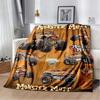Couverture en Flanelle Douce Monster Jam Monster Truck Dessin Animé Couverture Jetée Douce Chambre d'Enfant Canapé Lit Couverture Jetée Chaude Couverture de Pique-nique