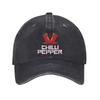 Chilli Pepper Graphic Baseball Cap Distressed Adjustable Sunshade Hat Casual Sports Outdoor Unisex Cap