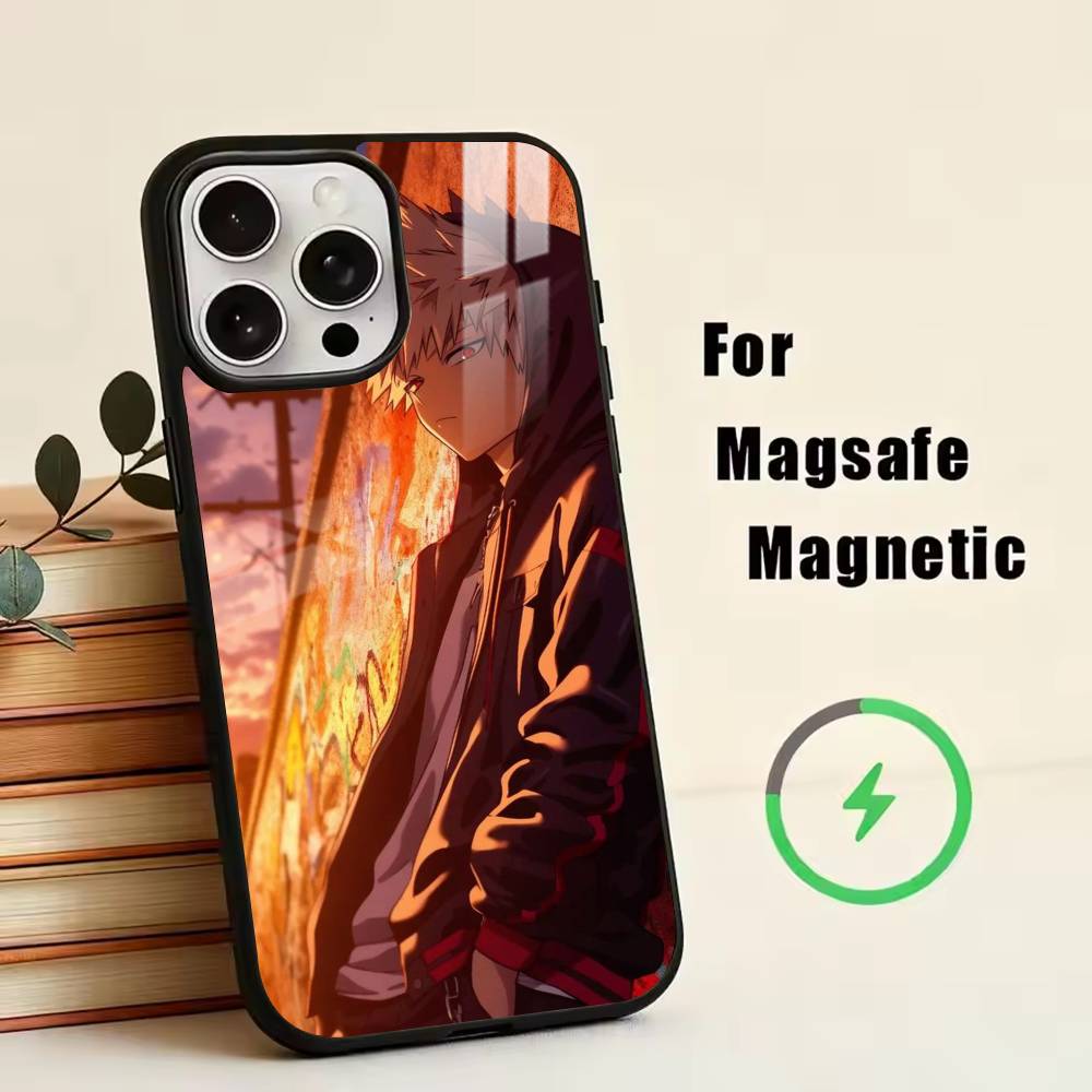 Hero Academia KK-Katsuki Phone Case For iPhone17,16,15,14,13,12,11 Plus,Pro Magnetic with Magsafe Wireless Charging