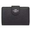 Coach Wallet F06390 6390 Black Cross Grain Leather Medium Corner Zip Wallet (Bifold Wallet) Women's [Outlet Product] [Brand] [Item]