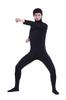 Zwart Volledig Lichaam Zentai Kostuum met Open Gezicht, Herenmaat Medium (SS03-2H)