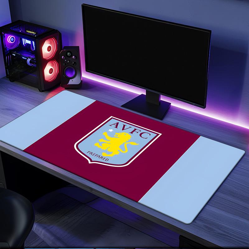 Aston Villa Fc Crest Mouse Pad, Rubber Base, Mouse Pad for Gamers and Office Use, Gaming Desk , Easy To Clean Mat Christmas Fan Gifts