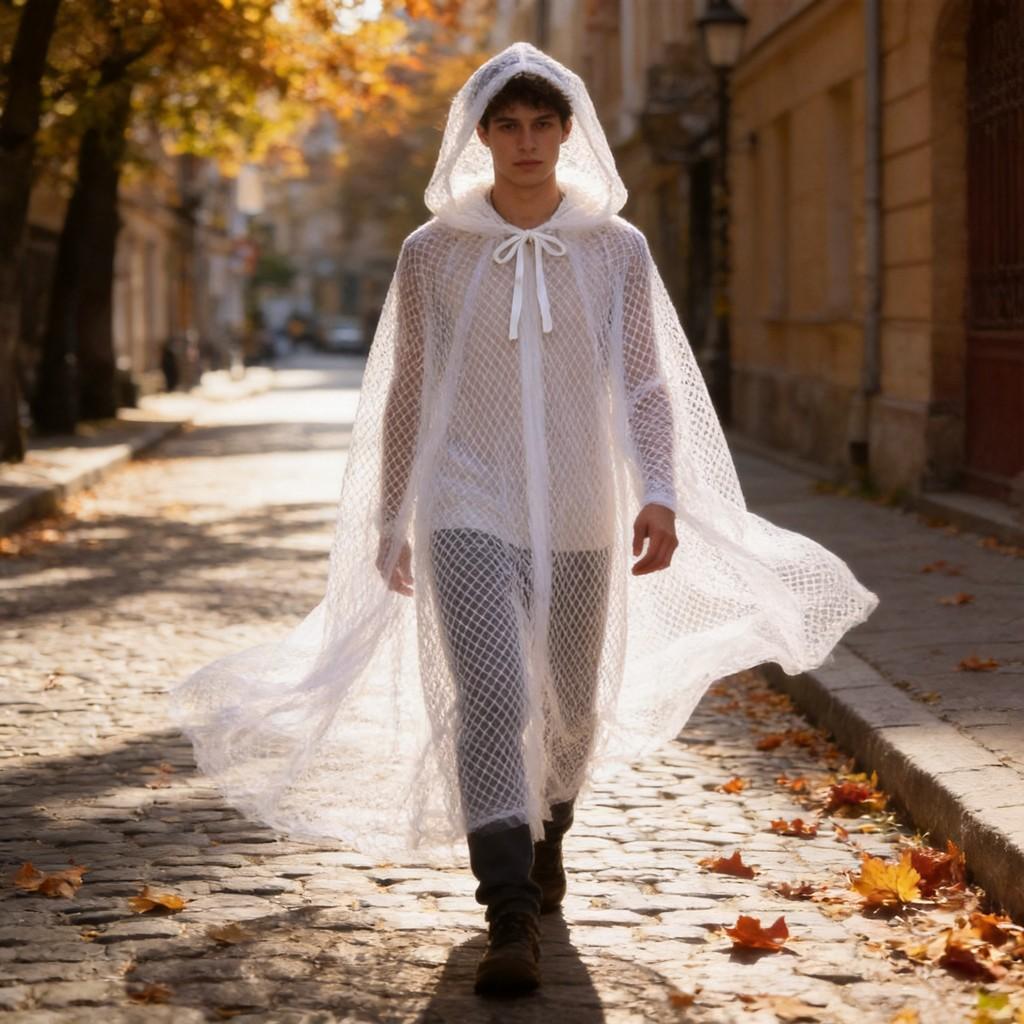 Nieuwe Mesh Mantel Halloween Cape Met Capuchon Voor Unisex Cosplay En Kostuumfeesten