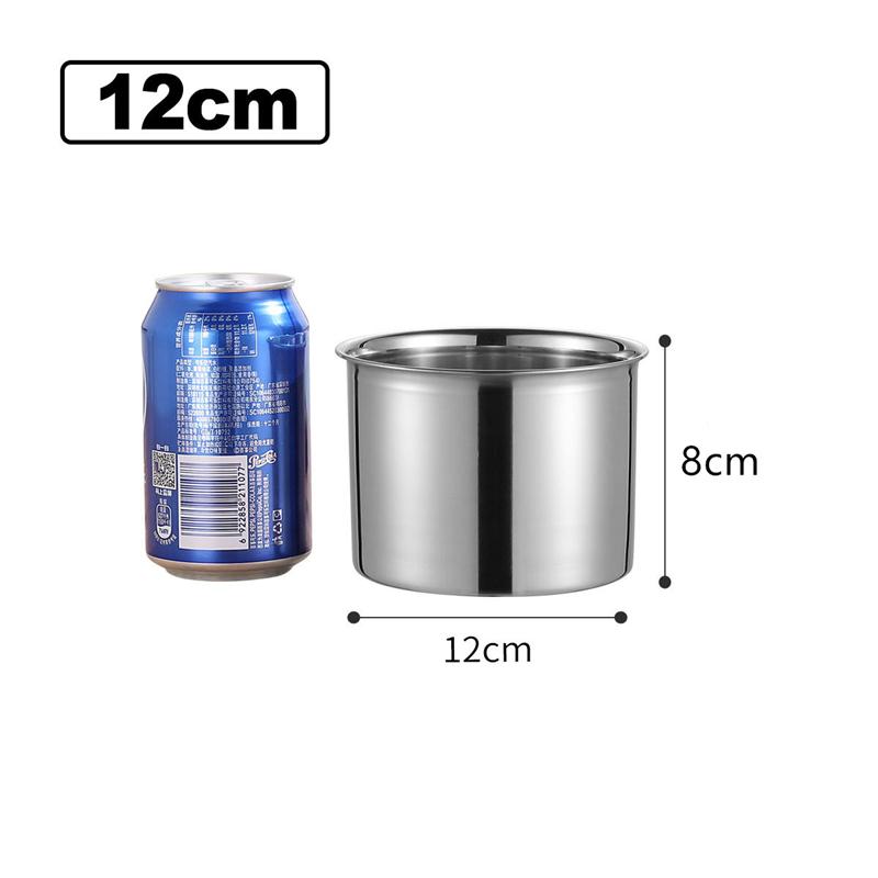 Stainless Steel Seasoning Lard Tank with Lid Stew Pot Egg Sugar Bowl Spice Organizer Grains Dry Goods Storage Box Can Container
