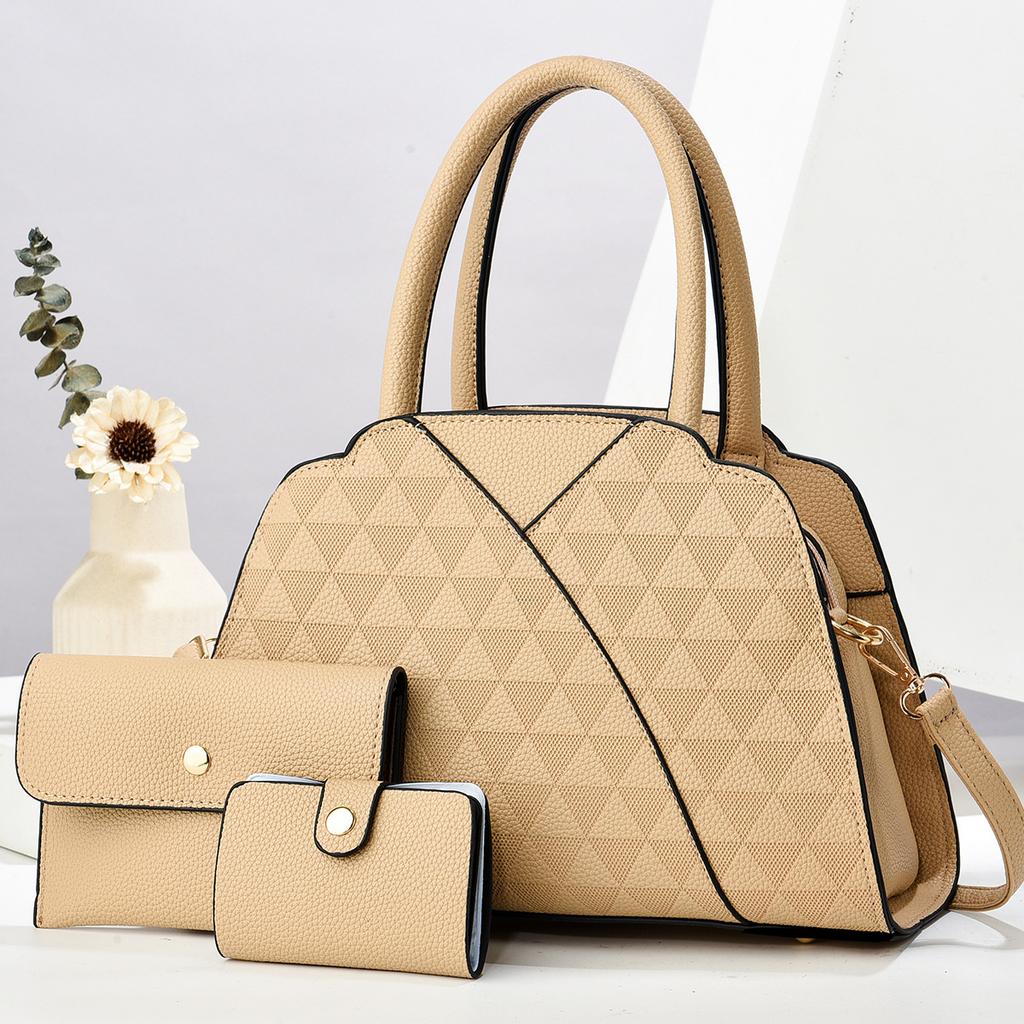 Purses and Handbags For Women Satchel Tote Bags Top-Handle PU Leather Female Shoulder Bags with Matching Clutch and Wallet