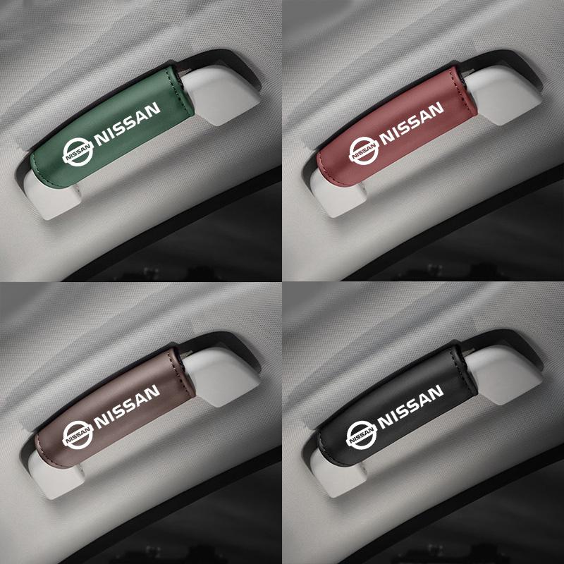 ATY1 Car Roof Armrest Pull Protection Cover Gloves Door Handle Non-Slip Covers For Nissan Qashqai X-Trail T32 Juke J10 Tiida Altima