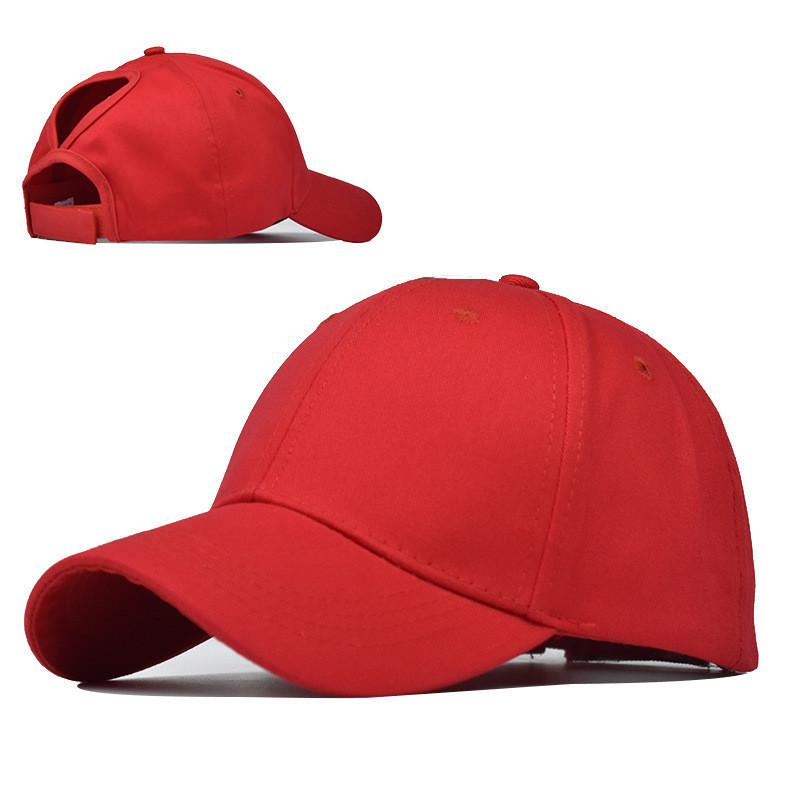 2020 Foreign Trade Explosion Models Open-end Ponytail Cap Simple Cotton Baseball Cap Duck Tongue Cap