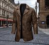 Herren 2025 Herbst/Winter Amerikanischer Revers Lederjacken Anzug Übermantel - Neue Frühling/Herbst Lockere Oberbekleidung