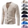 2025 Men's Trendy Knitwear: V-neck Loose Cable Knit Cardigan Sweater