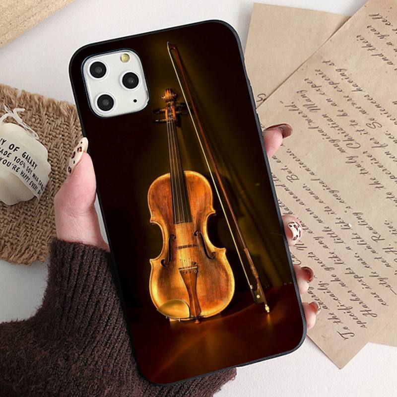 MaiYaCa Music Score Musical Violin Guitar Phone Case for iPhone 11 12 13 Mini Pro XS MAX 8 7 6 6S Plus X 5S SE 2020 XR Case