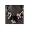 Retro Floral Acrylic Necklace With Cuban Chain For Women Summer Party Accessory
