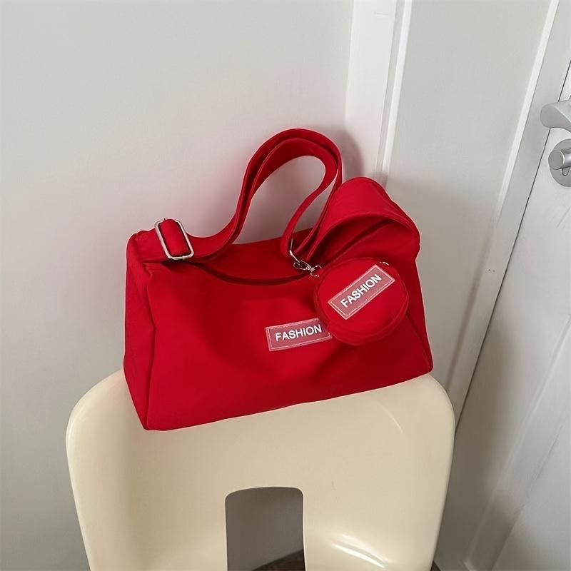 Women Casual Nylon Tote Crossbody Bag, Lightweight Sling Purse with Adjustable Strap, Versatile for Work Travel Shoulder Bag