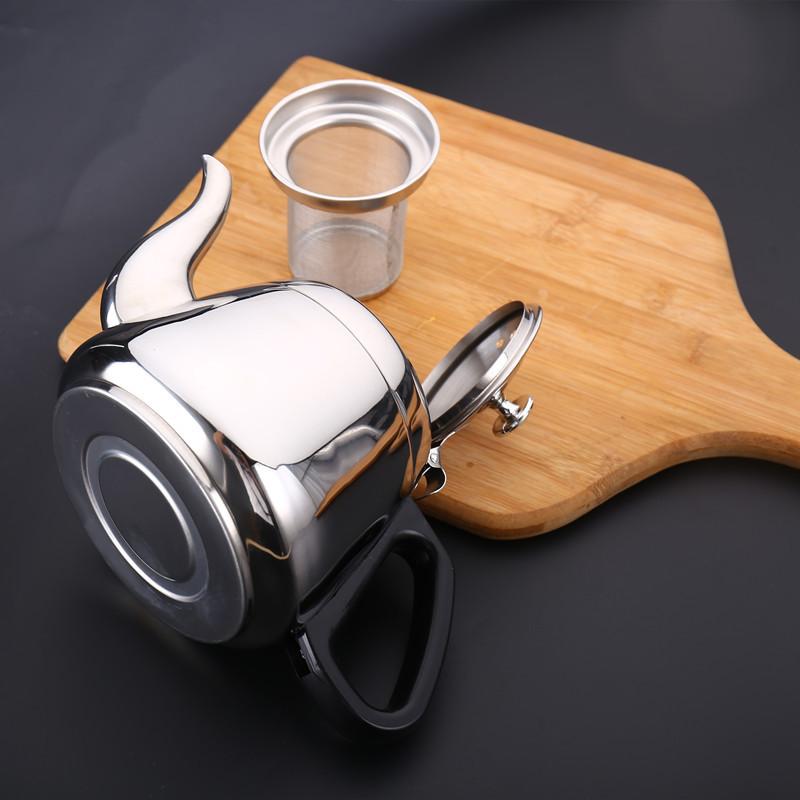 Tea Kettle 1.5l Stainless Steel Kettle Coffee Kettle 2l Tea Strainer For Restaurant Cafe Everyday Use