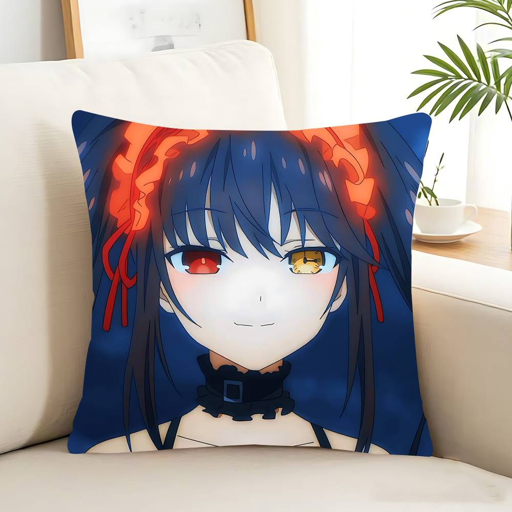 Tokisaki Kurumi Pillow Case Removable Washable Cushion Cover – All-Season Soft Linen