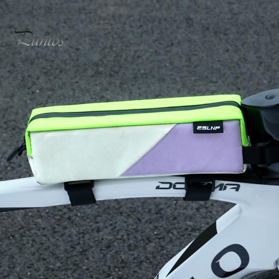 Bicycle Top Tube Bag Waterproof Large Capacity Zipper MTB Road Mountain Bicycle Front Frame Storage Pouch Cycling Bike Accessories