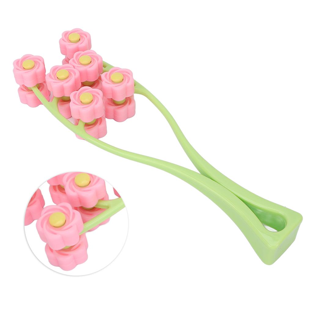 Face Roller Multiple Rollers Concave Convex Particles Comfortable Handle Multiple Rollers V Shaped Face Massager
