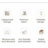 Multi Compartment Clothes Storage Box Washable Foldable Storage Box  Underwear Storage