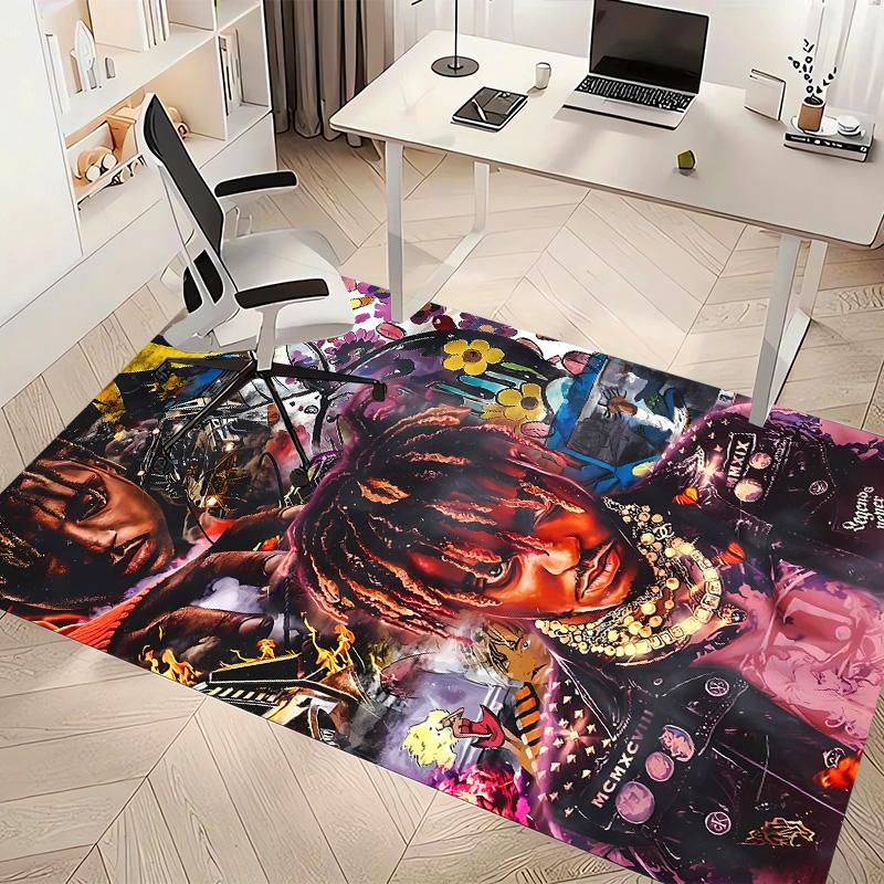 שטיח סופג רחיץ מודפס Juice WRLD, שטיחי אמבטיה מונעי החלקה, שטיחי מטבח, מחצלת יוגה, כניסה לסלון, שטיחי קמפינג ופיקניק