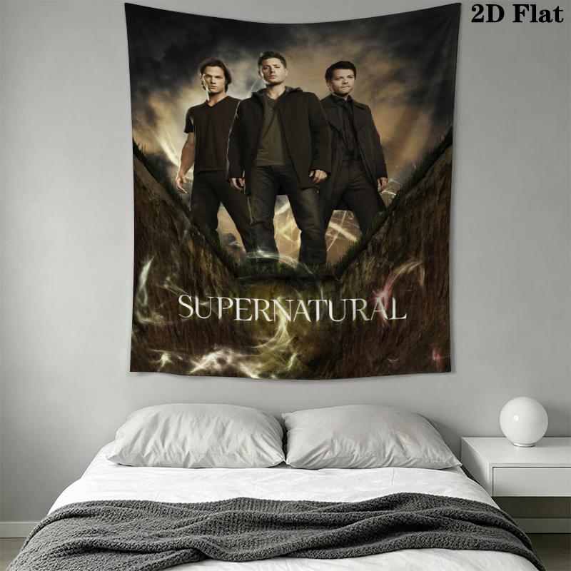 Supernatural Wall Tapestry Aesthetic Wall Hanging Printed Fabric Blanket Decorative Tapestries for Bedroom Living Room Home Decor