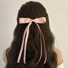 Girl Hair Pin Long Ribbon Bowknot Decor Hairpin Back Head Decorative Hair Clip Metal Pins Valentine Day Hair Accessories