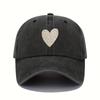 Baseballkappe mit funkelndem herzförmigen Musterdesign, geeignet für alle Jahreszeiten, lässige Sport- und Outdoor-Modeaccessoires