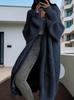 Women's Autumn/Winter Long Knit Cardigan: Loose Fit, Lazy Style, Long Sleeve Base Layer.