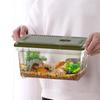 Transparent Desktop Turtle and Fish Tank with Cover for Home or Living Room