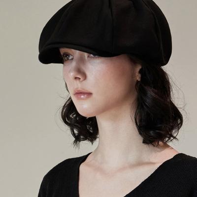 Logo Easy Fit Newsboy Cap Black