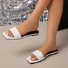 Women's Summer Flat-bottomed Versatile Slippers Are Fashionable, Simple, Comfortable and Soft-soled Large-sized Sandals