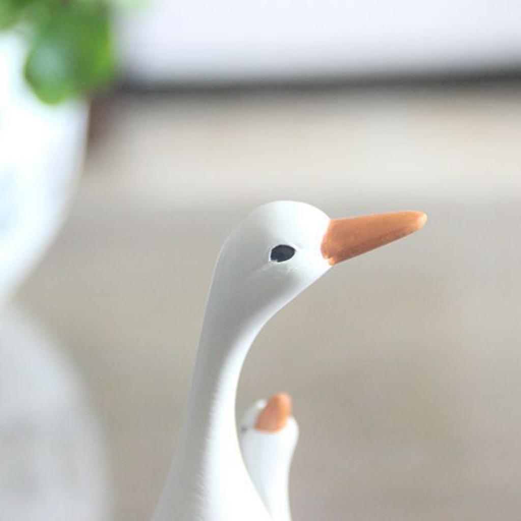 Simulation Duck Toy Synthetic Resin Mother and Baby Duck Model for Household Tabletop Living Room